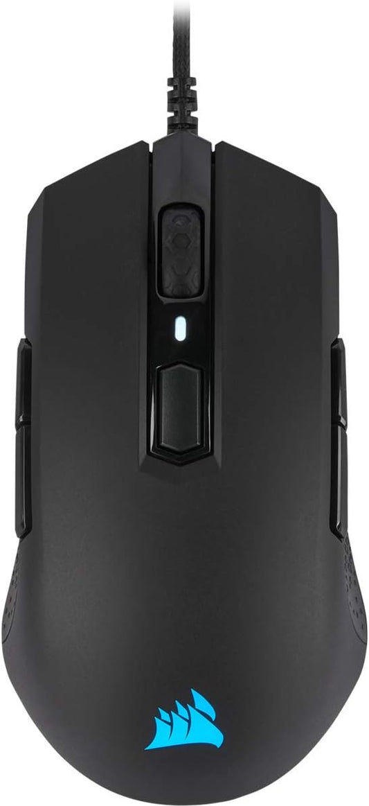 CORSAIR M55 RGB PRO Wired Ambidextrous Lightweight FPS Gaming Mouse – 12,400 DPI – 8 Programmable Buttons – iCUE Compatible – PC, Mac, PS5, PS4, Xbox – Black