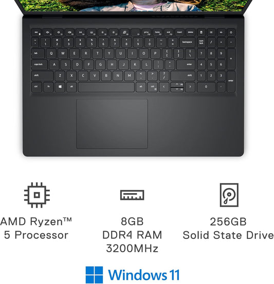 Dell Inspiron 15 3525 Laptop, AMD Ryzen 5 5500U- Carbon Black