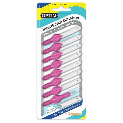 Optim Pink Standard Interdental Brushes - Pack Of 8