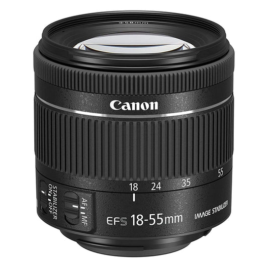 Canon EF-S 18-55 mm f/4-5.6 IS STM Lens for Camera - Black