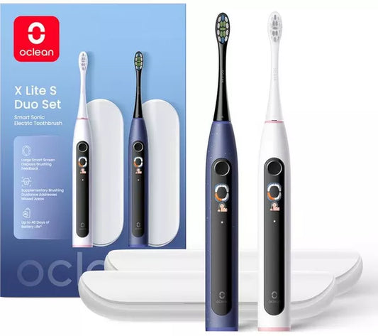Oclean X Lite S Electric Toothbrush Duo Set - Blue & Grey