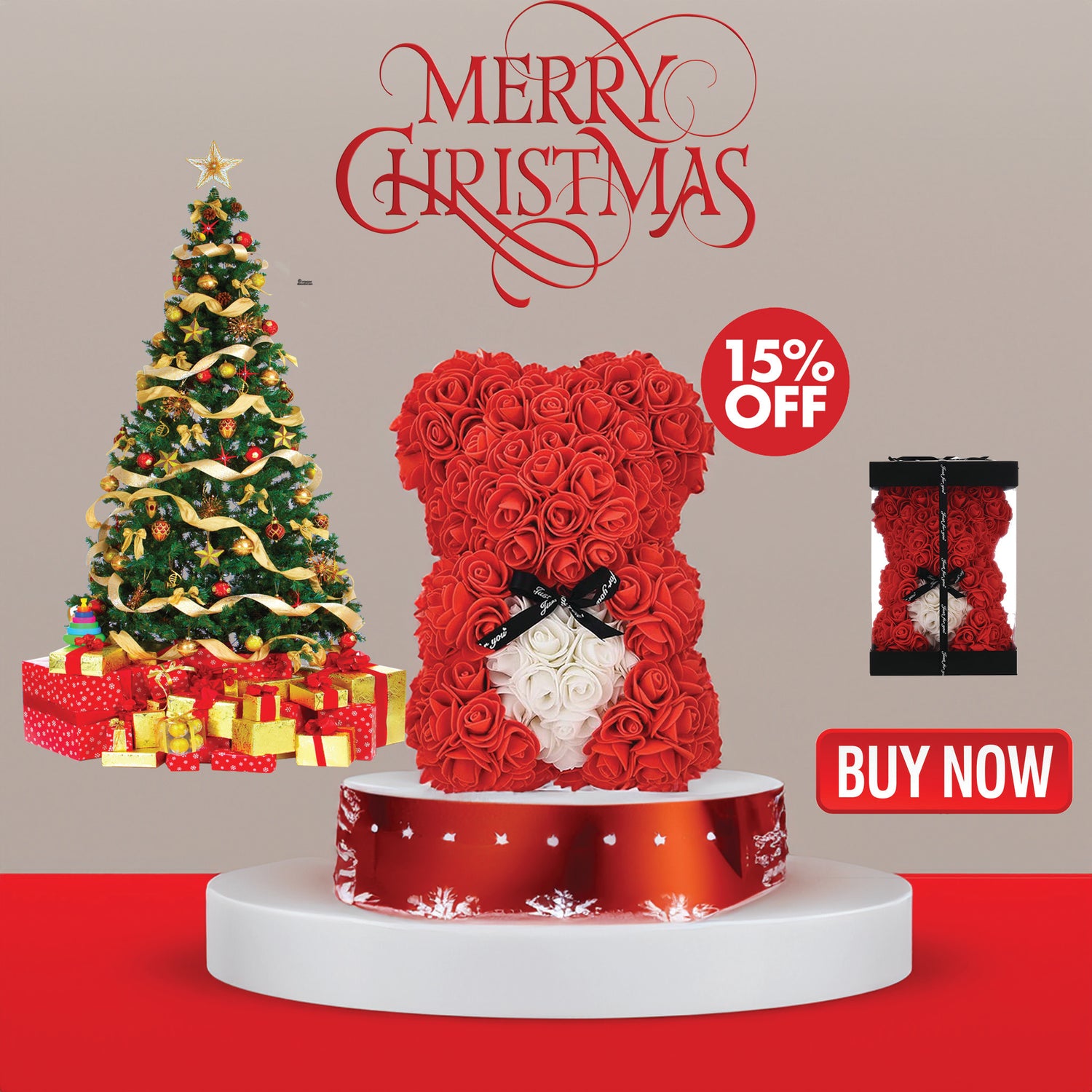 Rose Bear-Christmas