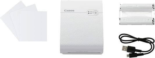 Canon SELPHY SQUARE QX10 Portable Wi-Fi Photo Printer, White