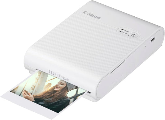 Canon SELPHY SQUARE QX10 Portable Wi-Fi Photo Printer, White