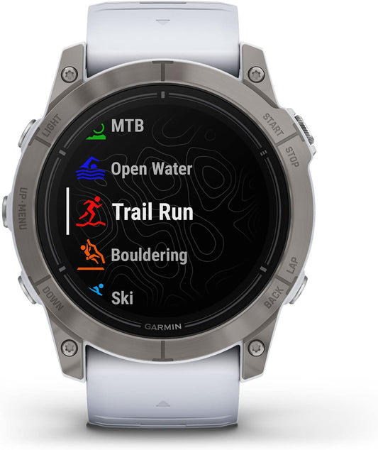 Garmin epix Pro (Gen 2) Sapphire Edition, 51mm, High Performance Smartwatch, Advanced Training Technology, Built-in Flashlight, Whitestone