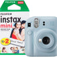 Fujifilm Instax Mini 12 Instant Camera with 20 Shot Film Pack - Pastel Blue