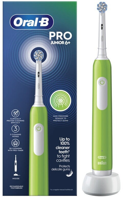 Oral-B Junior Electric Rechargeable Toothbrush 6+ Year - Green