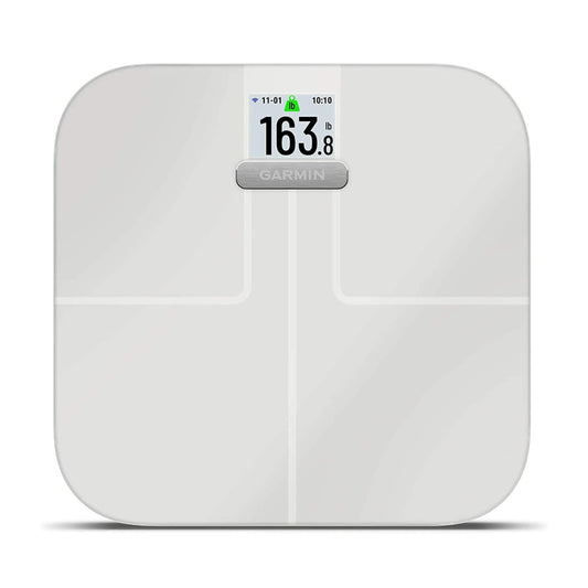 Garmin Index S2, Smart Scale with Wireless Connectivity, Measure Body Fat, Muscle, Bone Mass, Body Water% and More, White