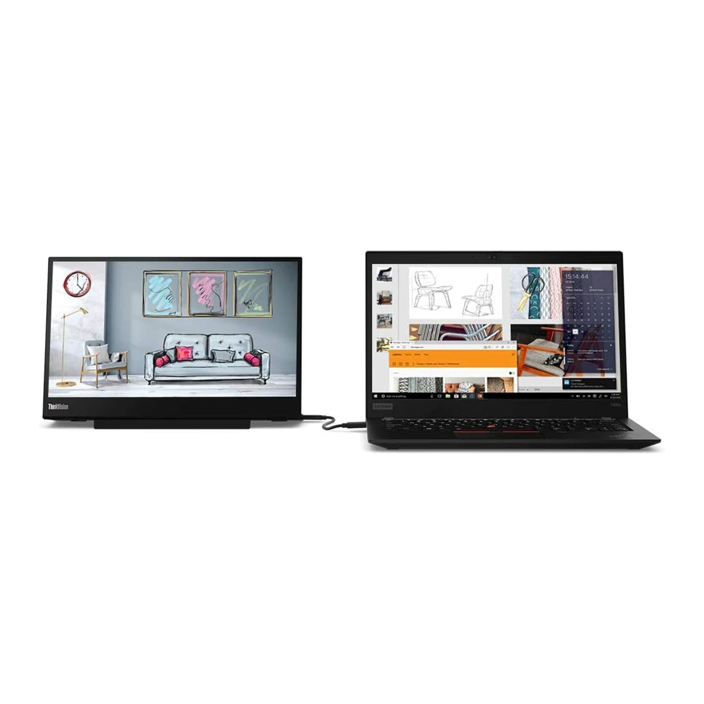 Lenovo ThinkVision M14 14-Inch Full HD Mobile IPS USB-C Monitor