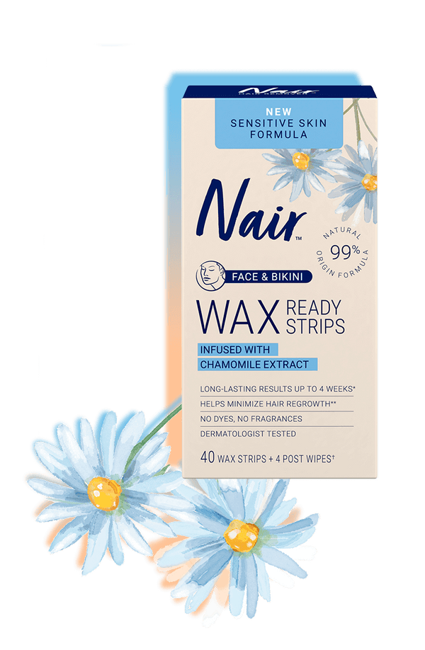 Nair™ Sensitive Wax Ready Strips for Face & Bikini