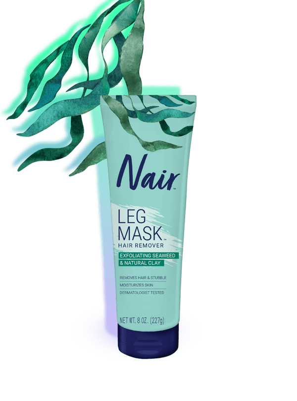Nair™ Seaweed Leg Mask™ Exfoliating Formula Hair Remover with Seaweed & Natural Clay