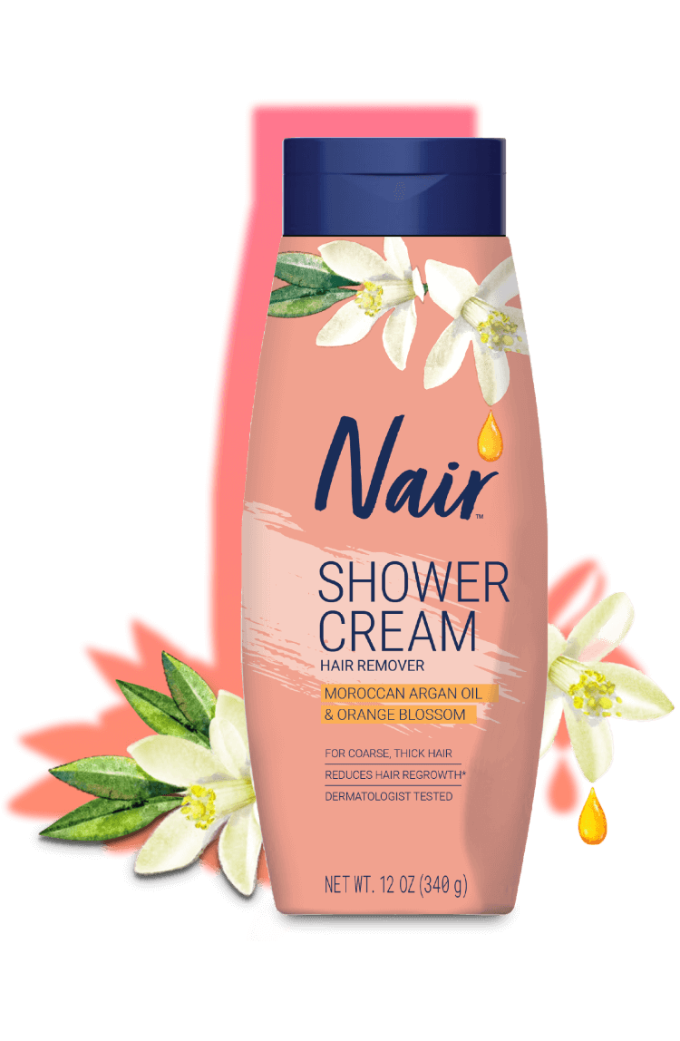 Nair Moroccan Argan Oil Shower Cream Hair Remover with Moroccan Argan Oil and Orange Blossom