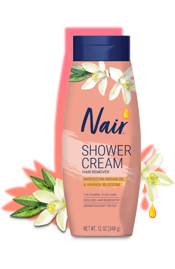 Nair Moroccan Argan Oil Shower Cream Hair Remover with Moroccan Argan Oil and Orange Blossom