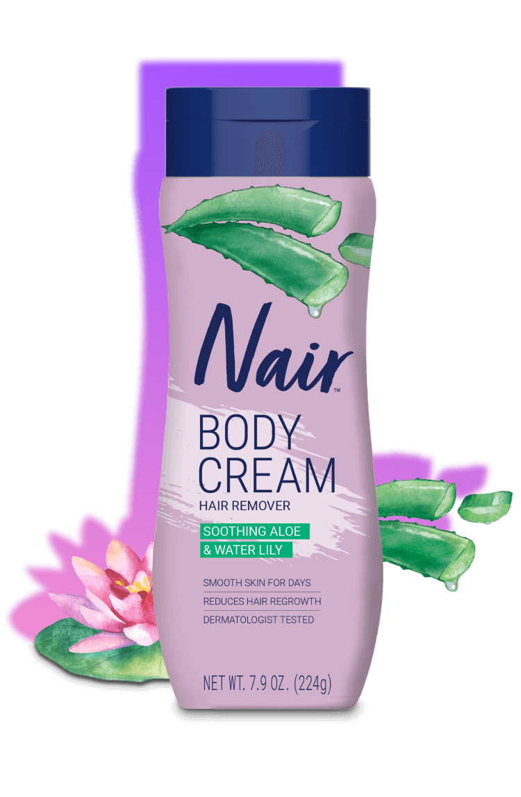 Nair Aloe and Water Lily Body Cream Hair Remover with Soothing Aloe & Water Lily