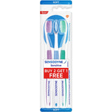 Sensodyne Sensitive Soft Toothbrush (Color May Vary) - 1 Pack Of 3